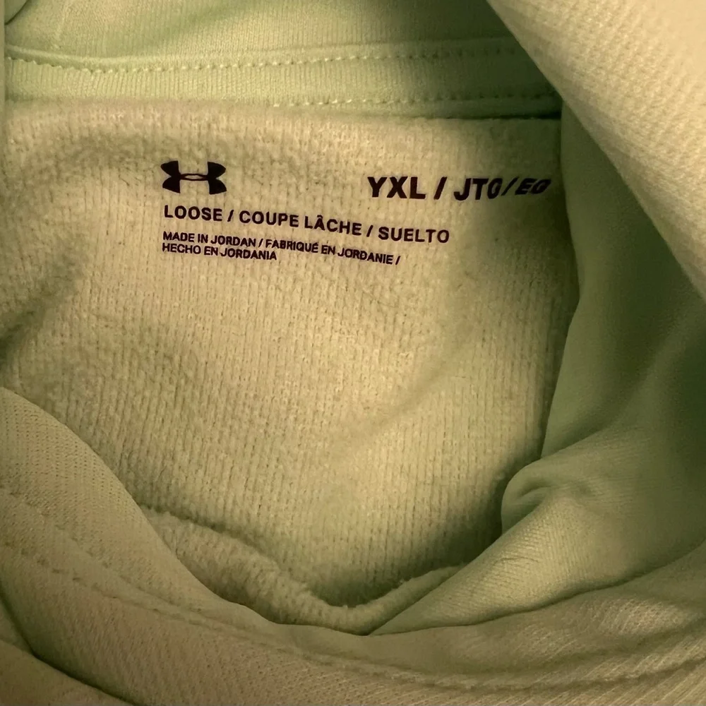 Under Armour Mint Green Sweatshirt size YXL SAlE - Picture 2 of 4